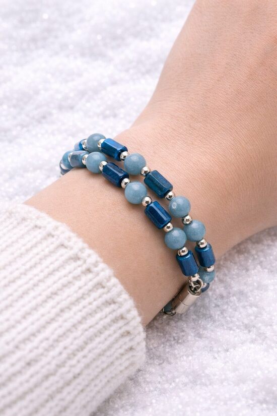 Dabīgo pērļu rokassprādze "Polārais Sapnis"